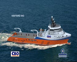 Havyard 843 anchor handling tug supply vessel