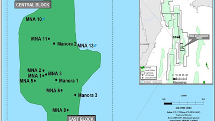 Manora oil field development in the Gulf of Thailand