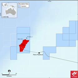 Woodside Pyxis 1 gas discovery well offshore Western Australia Woodside Pyxis 1 gas discovery well offshore Western Australia