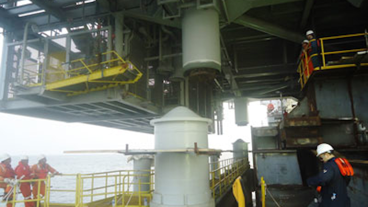 Floatover at DSO Escravos offshore West Africa