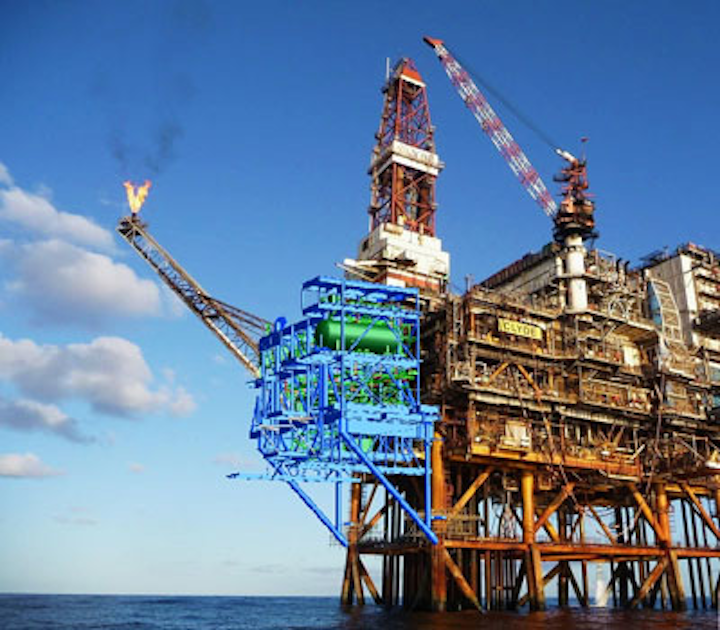 Two modules (M12 and M14) will be positioned on the platform