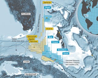 Map of BPC&apos;s licenses offshore the Bahamas
