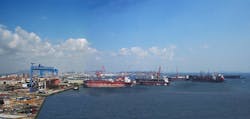 The COSCO (Da Lian) Shipyard