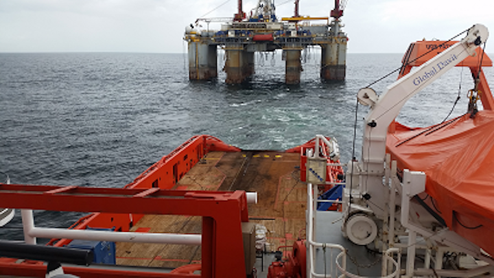 View of the Ocean Victory semisub from the UOS Pathfinder AHTV