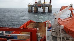 View of the Ocean Victory semisub from the UOS Pathfinder AHTV View of the Ocean Victory semisub from the UOS Pathfinder AHTV