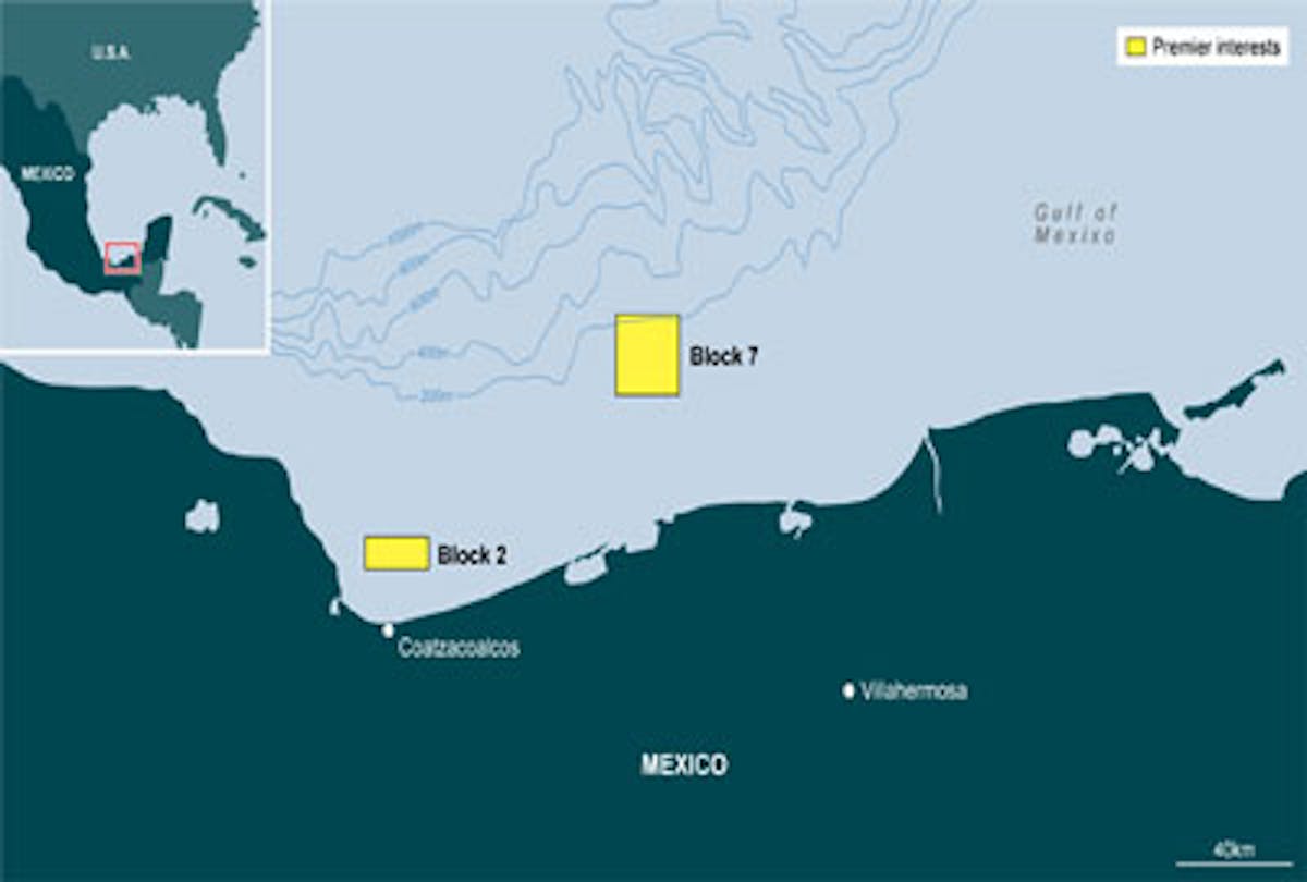 Blocks 2 and 7 offshore Mexico.