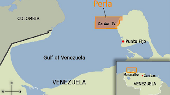 The Perla gas field, located in the Gulf of Venezuela