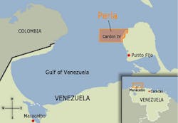 The Perla gas field, located in the Gulf of Venezuela The Perla gas field, located in the Gulf of Venezuela