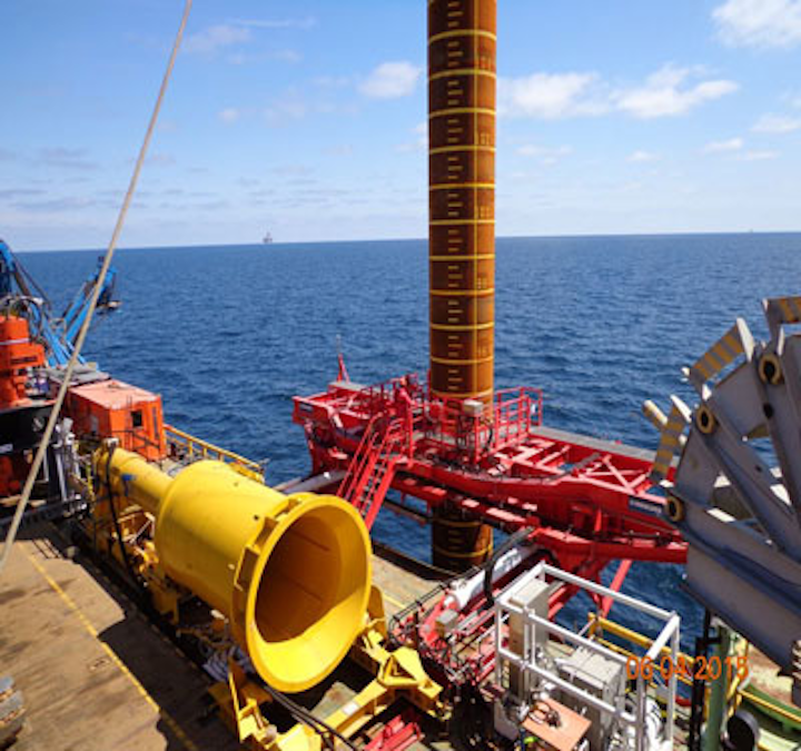 Houlder's pin pile installation and restraining frame to Saipem