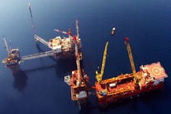 Prinos oil field development offshore Greece.