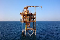 Zora gas field platform Zora gas field platform