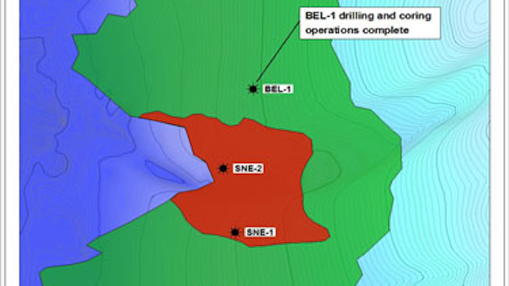 SNE oil field well locations offshore Senegal