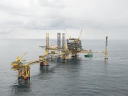Tyra gas field offshore Denmark