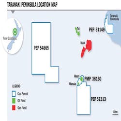 Offshore Taranaki basin