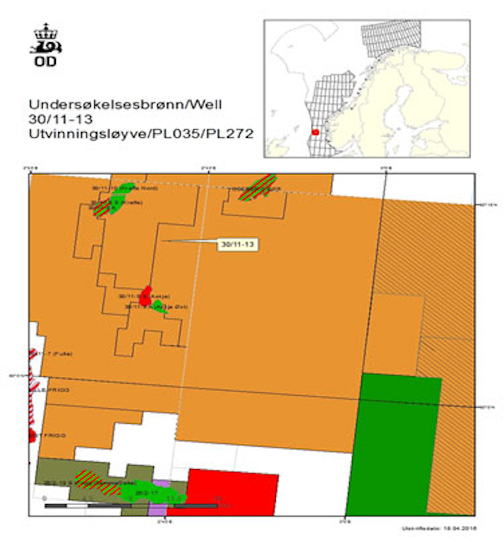 Production license 035 offshore Norway