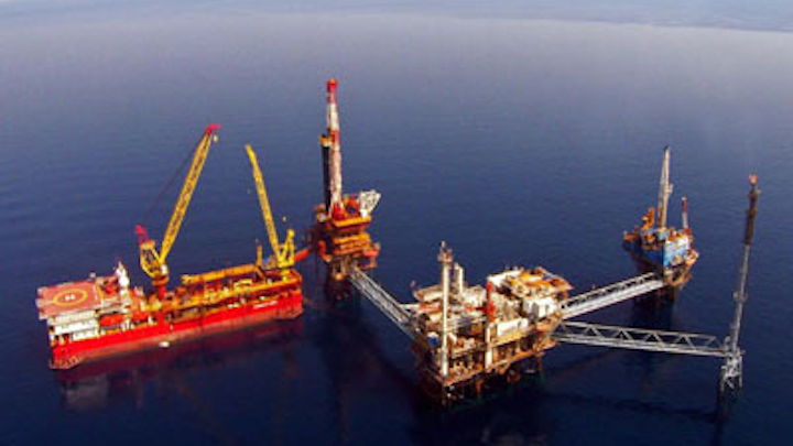 Prinos oil field offshore Greece
