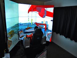 Crane simulator at Huisman Singapore Crane simulator at Huisman Singapore