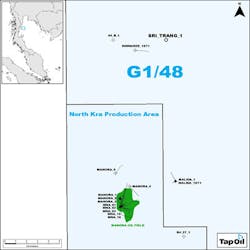 Sri Trang-1 exploration well in G1/48 in the Gulf of Thailand