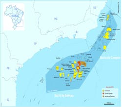 Petrobras&apos; presalt oil and gas fields offshore Brazil