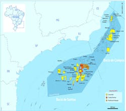 Petrobras' presalt oil and gas fields offshore Brazil Petrobras' presalt oil and gas fields offshore Brazil