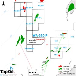 WA-320-P permit in the Carnarvon basin offshore Western Australia