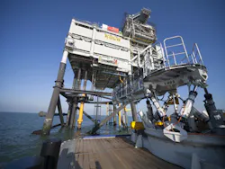 Ampelmann’s L-Type system on board a Damen fast crew supplier 5009 vessel Ampelmann’s L-Type system on board a Damen fast crew supplier 5009 vessel