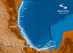 Buscador Near-Shore 2D seismic survey offshore Mexico