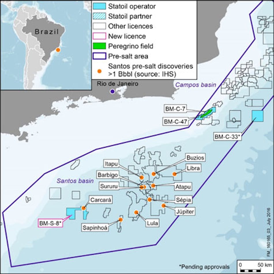 BM-S-8 concession in the Santos basin offshore Brazil