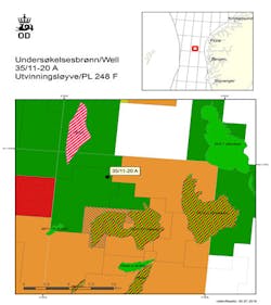 Well 35/11-20 A in license PL 248 Well 35/11-20 A in license PL 248