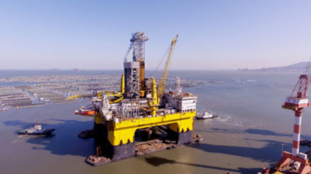 First of two D90 deepwater dual-derrick rigs close to sea trials ...