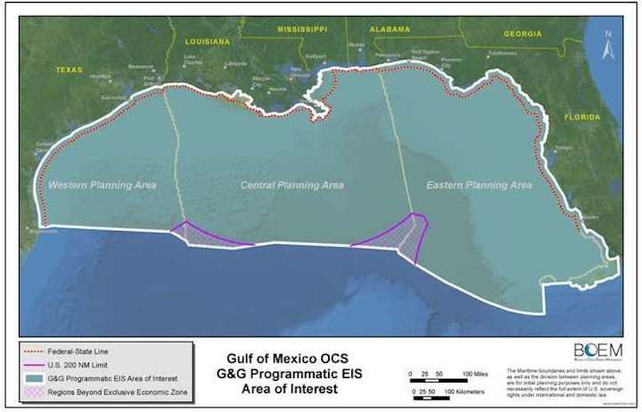 Gulf of Mexico OCS draft programmatic environmental impact statement on G&G surveys