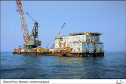 South Pars platform in the Persian Gulf