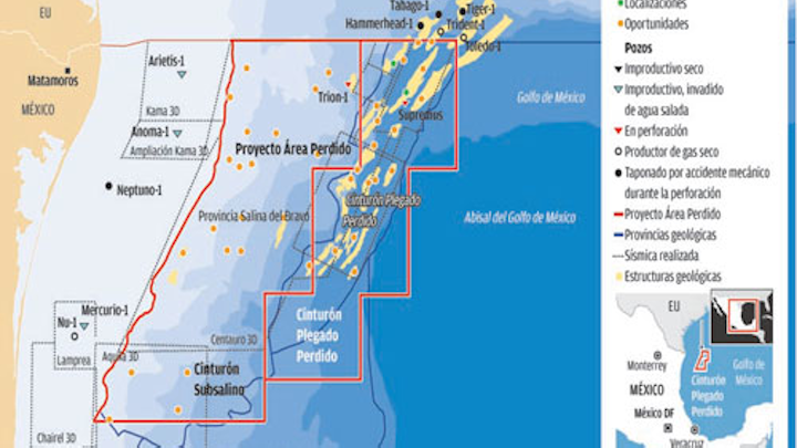 PEMEX discoveries in the Gulf of Mexico