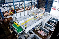 First deck of the Johan Sverdrup drilling support module First deck of the Johan Sverdrup drilling support module