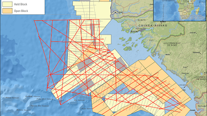 Northwest African Atlantic Margin 2D seismic survey