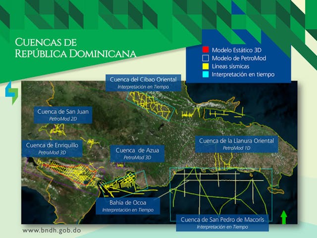 Hydrocarbon-bearing basins in the Dominican Republic