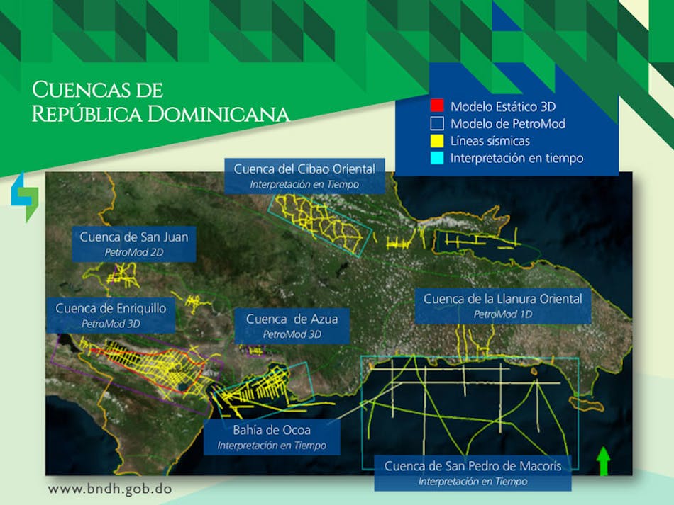 Hydrocarbon-bearing basins in the Dominican Republic