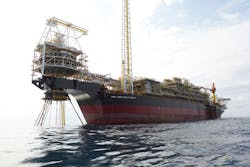 FPSO Prof. John Evans Atta-Mills at the TEN development offshore Ghana FPSO Prof. John Evans Atta-Mills at the TEN development offshore Ghana