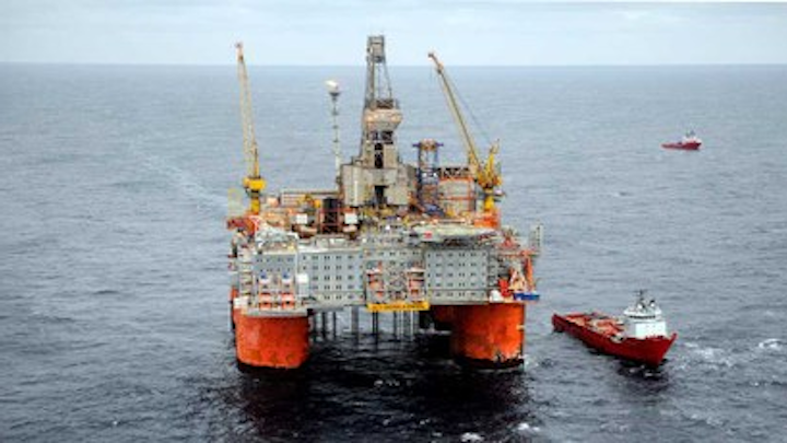 Snorre A semisubmersible platform offshore Norway