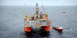 Snorre A semisubmersible platform offshore Norway Snorre A semisubmersible platform offshore Norway