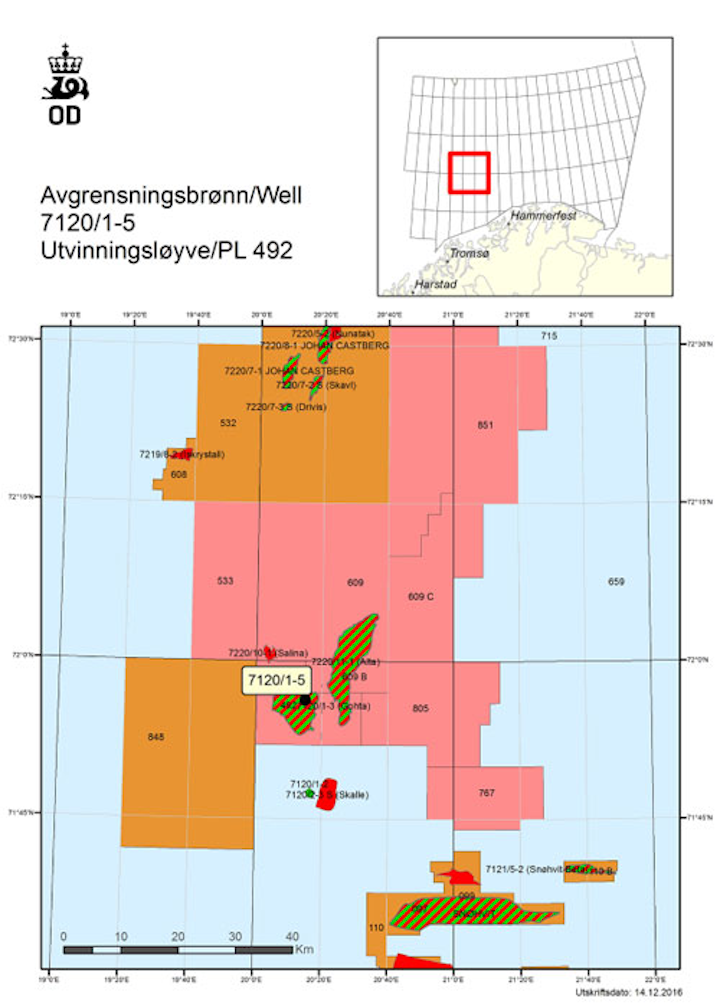 Appraisal well 7120/1-5 on license 492 for Lundin in the Barents Sea