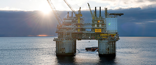 Troll B platform in the North Sea