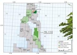 Frontier exploration license 1/13 in the Porcupine basin offshore western Ireland