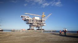 Juniper gas field platform offshore Trinidad and Tobago