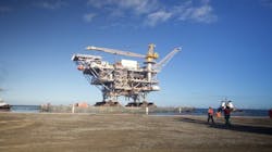 Juniper gas field platform offshore Trinidad and Tobago Juniper gas field platform offshore Trinidad and Tobago
