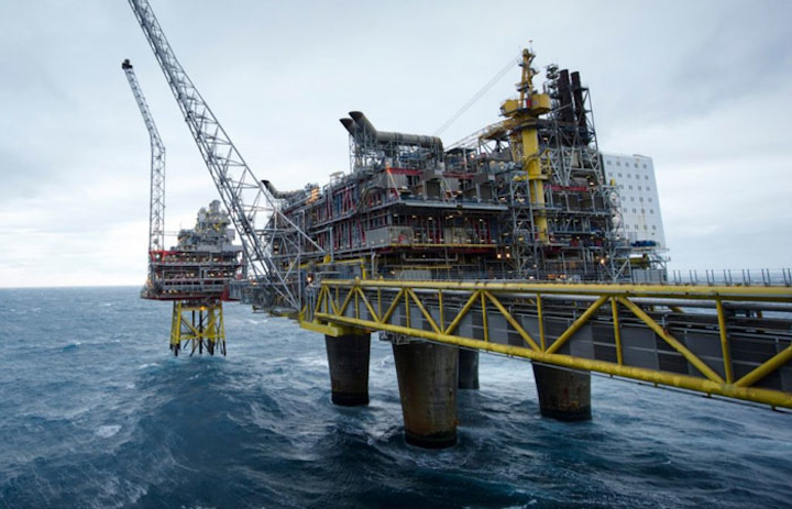 Oseberg field center in the North Sea