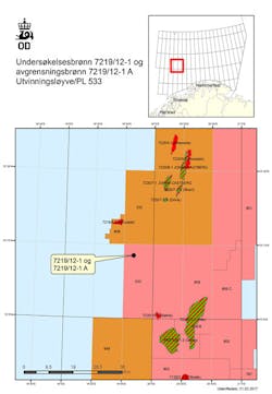 Well 7219/12-1 and 7219/12-1 A in the Barents Sea Well 7219/12-1 and 7219/12-1 A in the Barents Sea