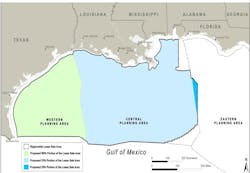 Western, Central, and Eastern Gulf of Mexico planning areas Western, Central, and Eastern Gulf of Mexico planning areas