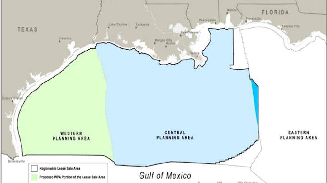 Western, Central, and Eastern Gulf of Mexico planning areas