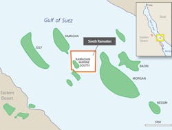 South Ramadan development concession in the Gulf of Suez offshore Egypt